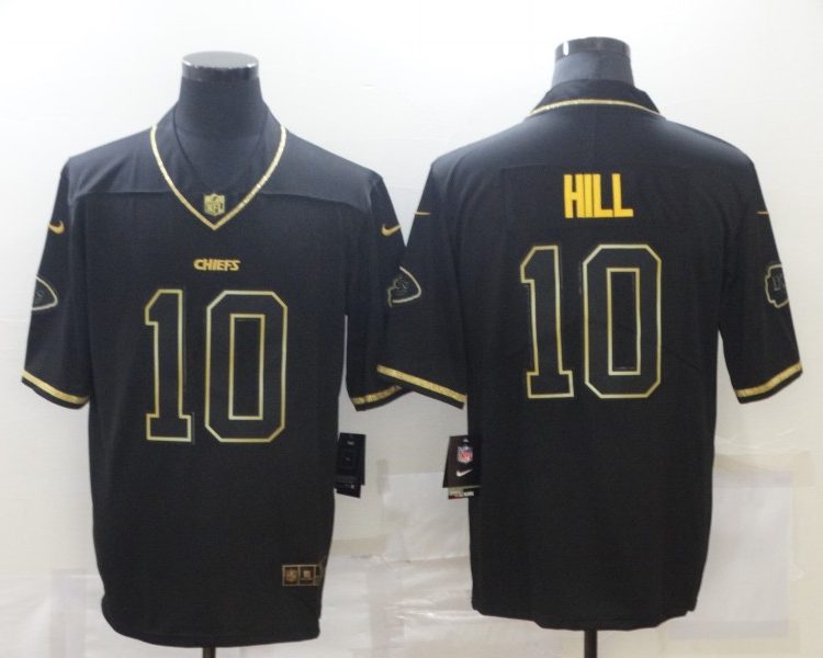 Men's Kansas City Chiefs Tyreek Hill #10 Black Jersey