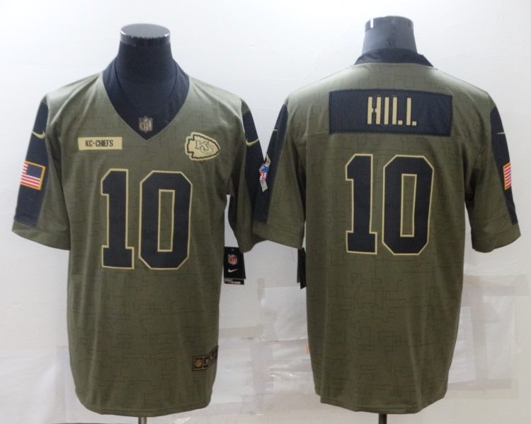 Men's Kansas City Chiefs Tyreek Hill #10 Brown Jersey