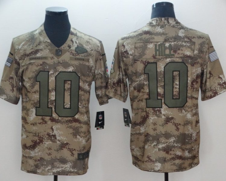 Men's Kansas City Chiefs Tyreek Hill #10 Camouflage Jersey