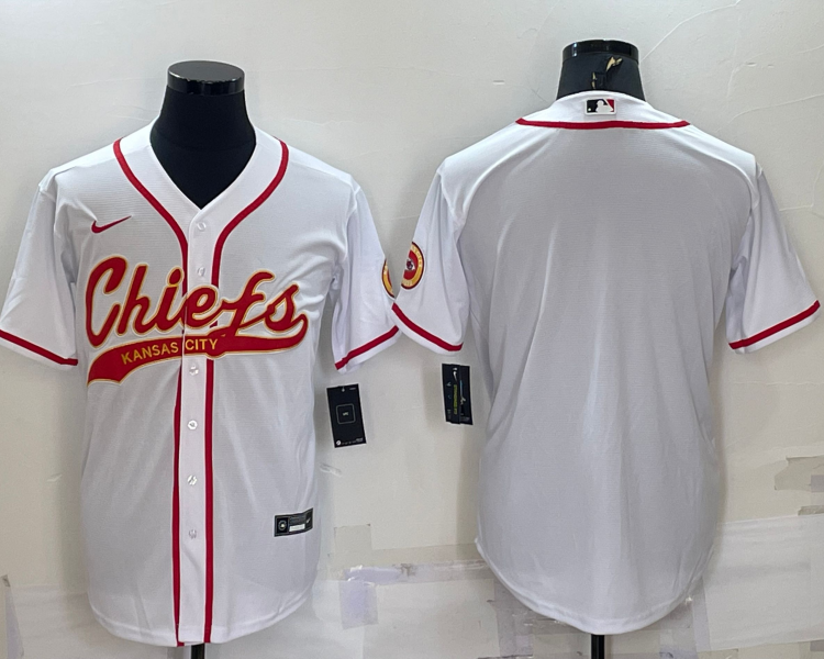 Men's Kansas City Chiefs White Blank Jersey