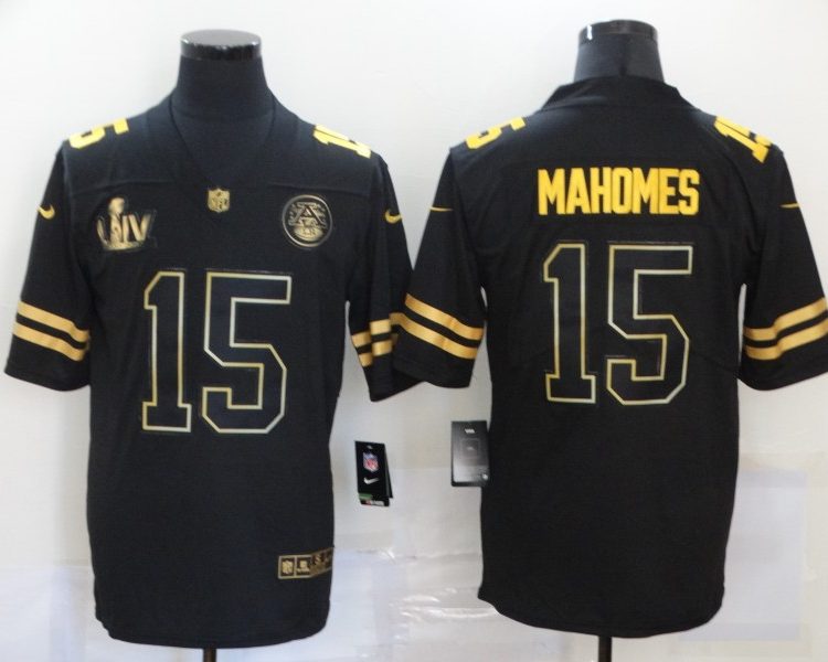 Men's Kansas City Chiefs #15 Patrick Mahomes Black Jersey