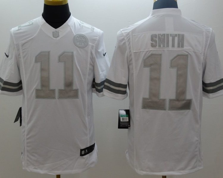 Men's Kansas City Chiefs Alex Smith #11 White Jersey