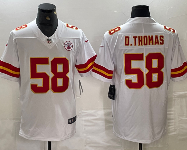 Men's Kansas City Chiefs Derrick Thomas #58 White Jersey