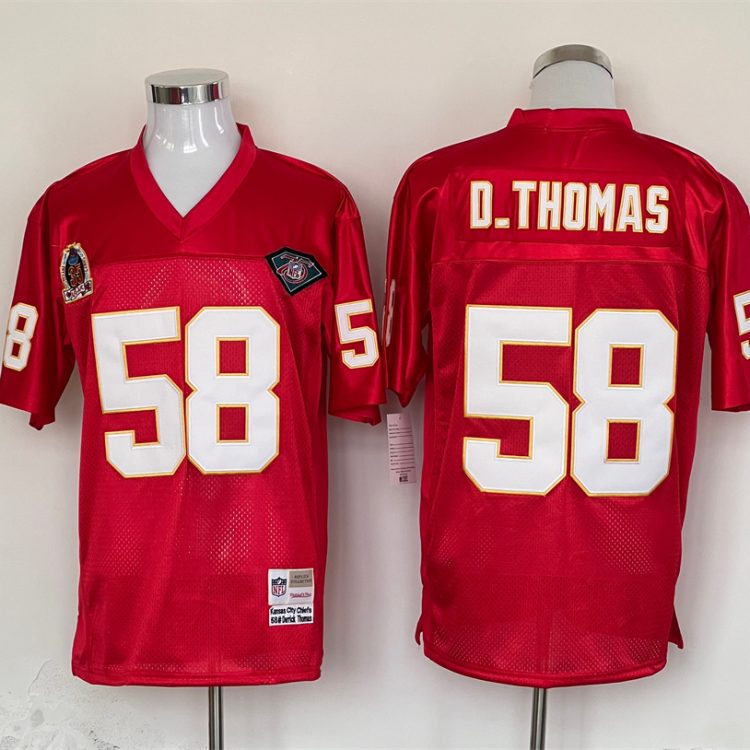 Men's Kansas City Chiefs Derrick Thomas Mitchell & Ness Red Legacy Jersey