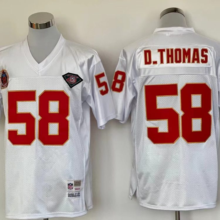 Men's Kansas City Chiefs Derrick Thomas Mitchell & Ness White Legacy Jersey