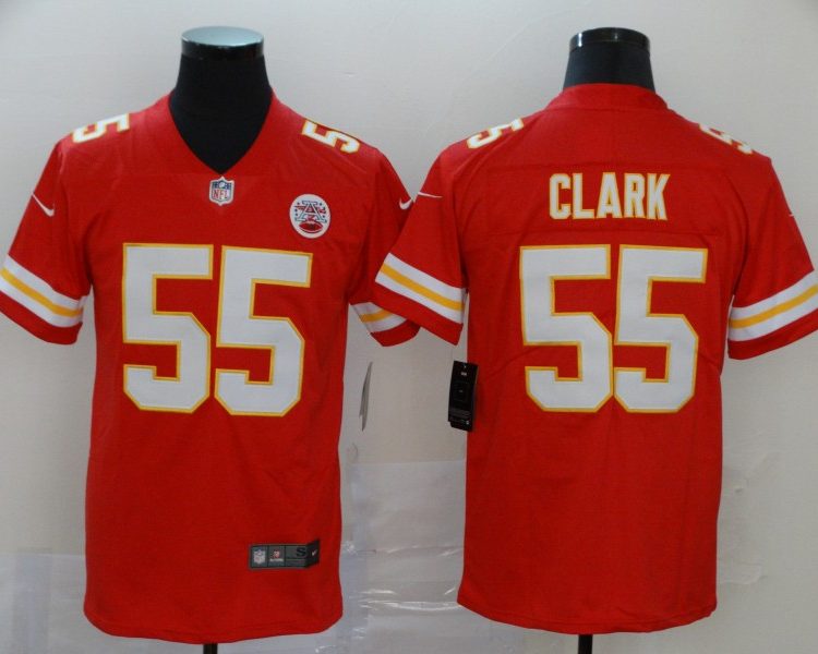 Men's Kansas City Chiefs Frank Clark #55 Red Jersey