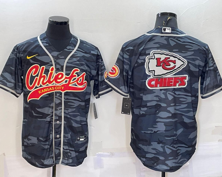 Men's Kansas City Chiefs Grey Camouflage Jersey