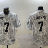 Men's Kansas City Chiefs Harrison Butker #7 Arctic Camo 2024 Salute to Service Limited Jersey