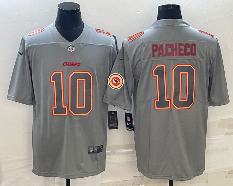 Men's Kansas City Chiefs Isiah Pacheco #10 Grey Jersey