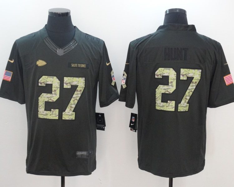 Men's Kansas City Chiefs Karim Hunt #27 Black Jersey