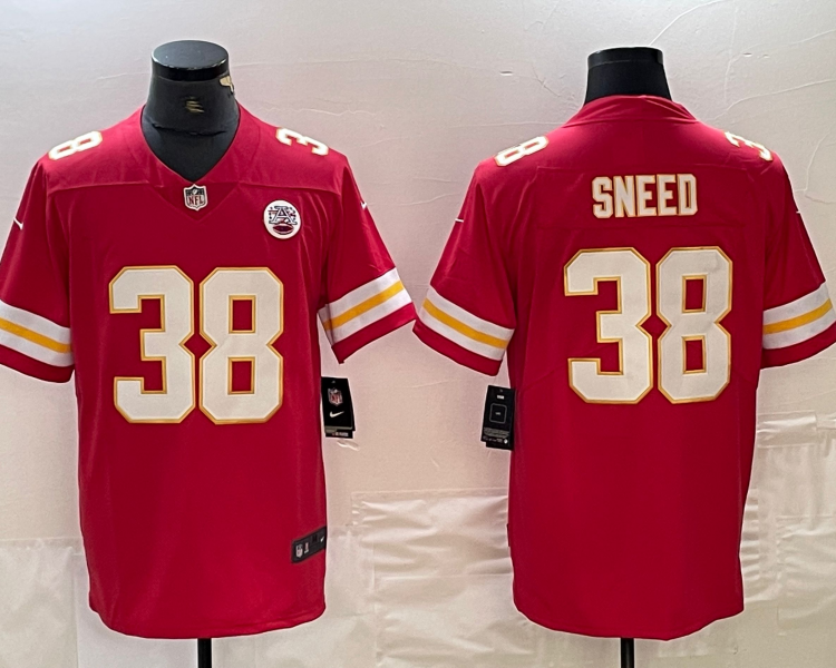 Men's Kansas City Chiefs L'Jarius Sneed #38 Red Jersey