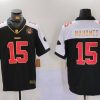 Men's Kansas City Chiefs Patrick Mahomes #15 Black Vapor F.U.S.E. Limited Jersey