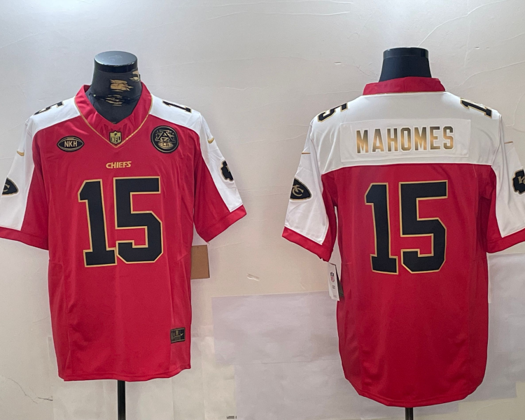 Men's Kansas City Chiefs Patrick Mahomes #15 Red Alternate Jersey