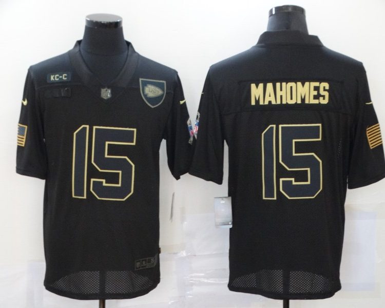 Men's Kansas City Chiefs Patrick Mahomes 2020 Salute To Service Limited Jersey