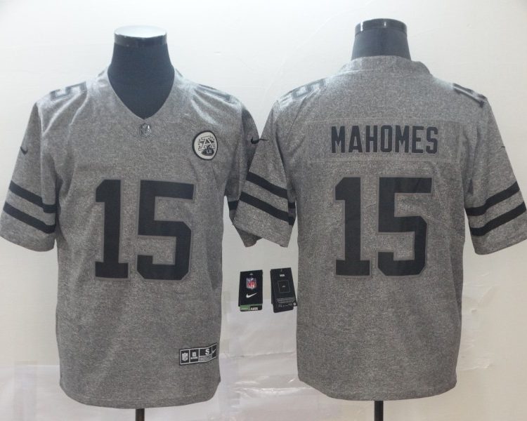Men's Kansas City Chiefs Patrick Mahomes Gray Jersey