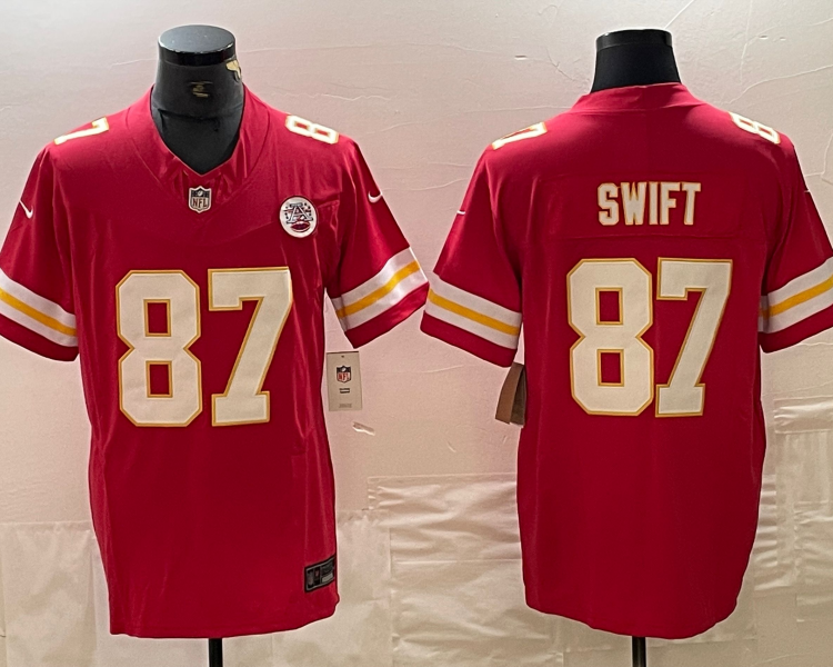 Men's Kansas City Chiefs Taylor Swift #87 Red Jersey