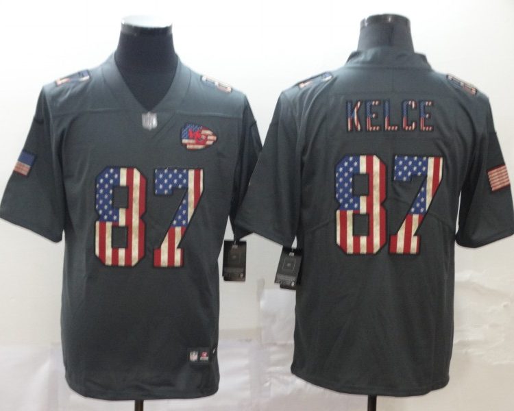 Men's Kansas City Chiefs Travis Kelce #87 Black Jersey