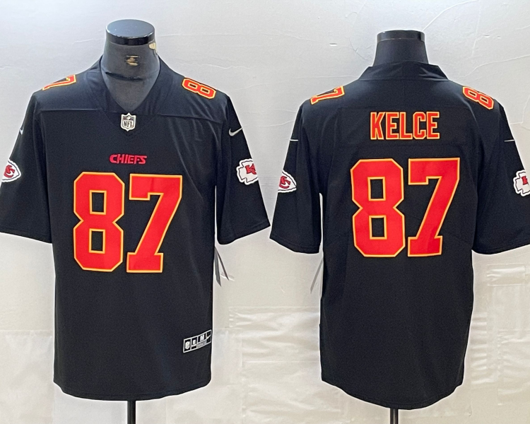 Men's Kansas City Chiefs Travis Kelce #87 Black Jersey