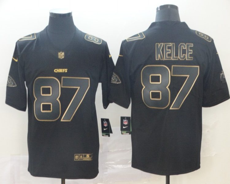 Men's Kansas City Chiefs Travis Kelce #87 Black Jersey