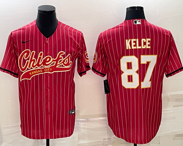 Men's Kansas City Chiefs Travis Kelce #87 Red Jersey Joint Edition