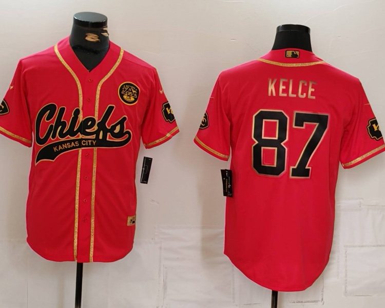 Men's Kansas City Chiefs Travis Kelce #87 Red Jersey