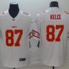 Men's Kansas City Chiefs Travis Kelce #87 White Jersey
