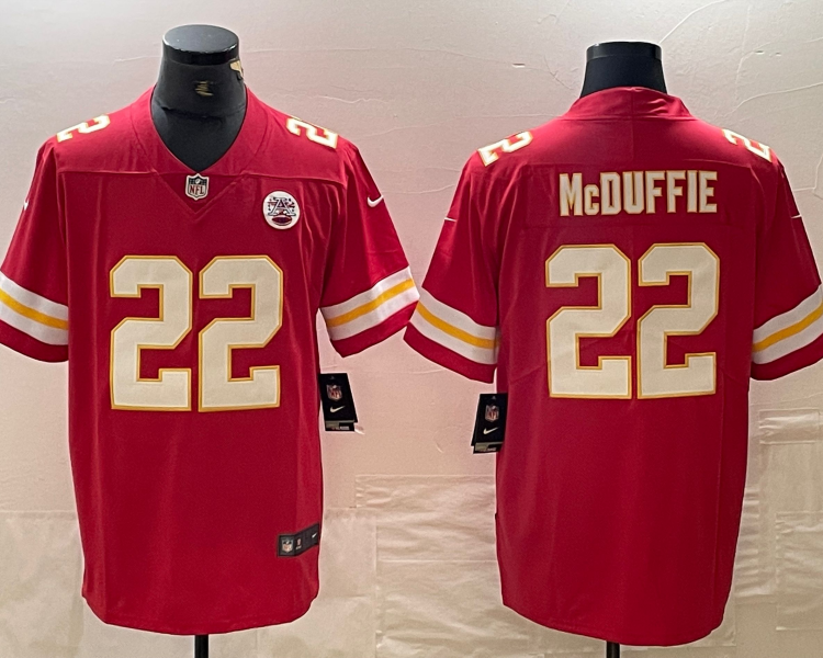 Men's Kansas City Chiefs Trent McDuffie #22 Red Jersey