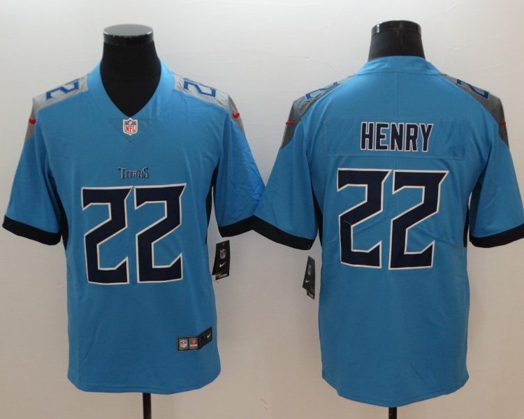 Men's Tennessee Titans #22 Derrick Henry Light Blue Jersey