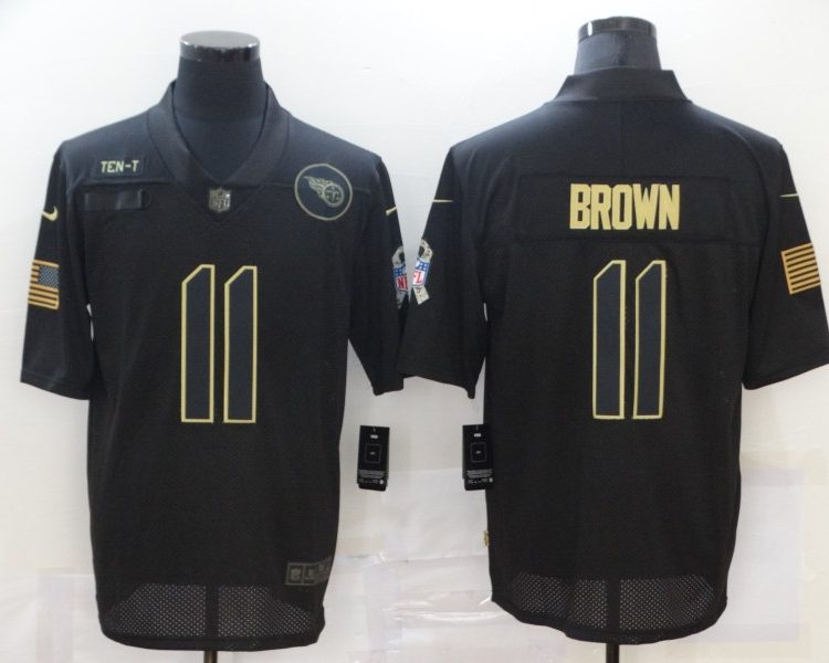 Men's Tennessee Titans A.J. Brown #11 Black Jersey