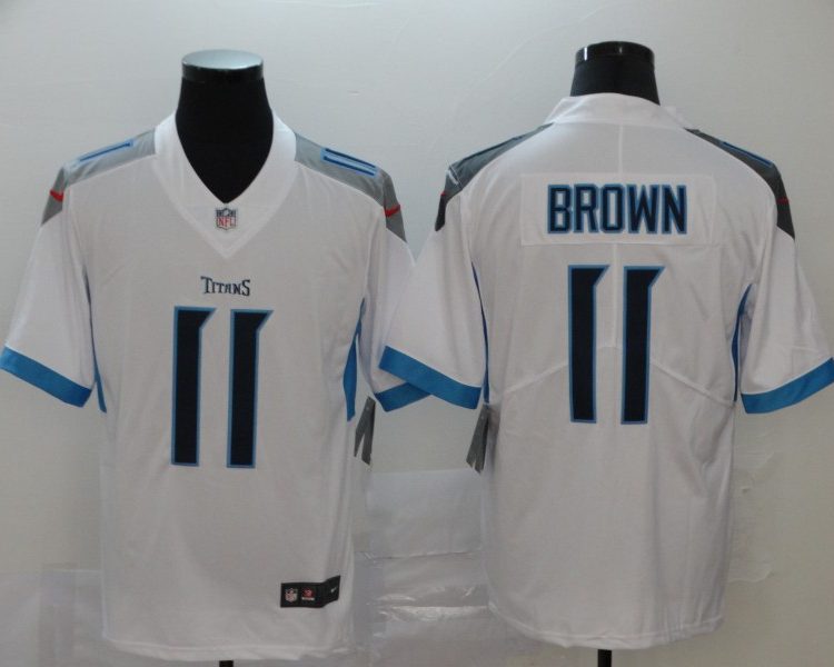 Men's Tennessee Titans A.J. Brown #11 White Jersey