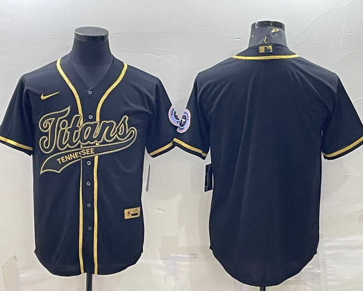 Men's Tennessee Titans Black Blank Jersey