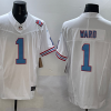 Men's Tennessee Titans Cameron Ward #1 White 2025 NFL Draft First Round Pick Jersey