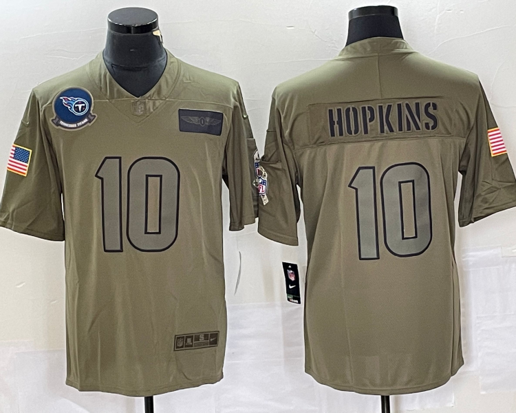 Men's Tennessee Titans DeAndre Hopkins #10 Brown Jersey