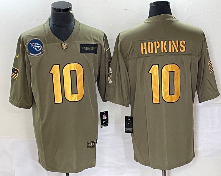 Men's Tennessee Titans DeAndre Hopkins #10 Brown Jersey