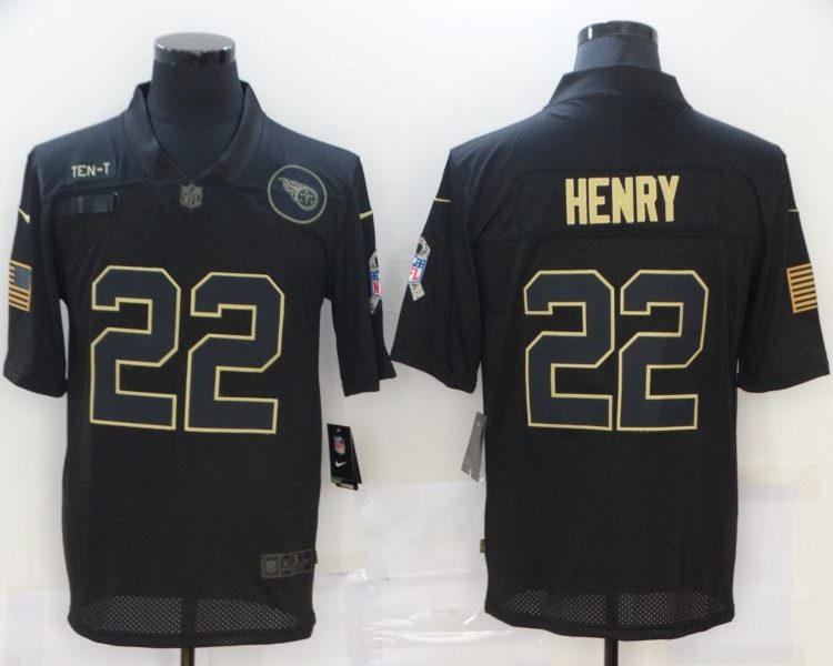 Men's Tennessee Titans Derrick Henry #22 Black Jersey