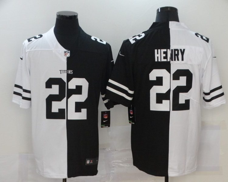 Men's Tennessee Titans Derrick Henry #22 Black/White Jersey