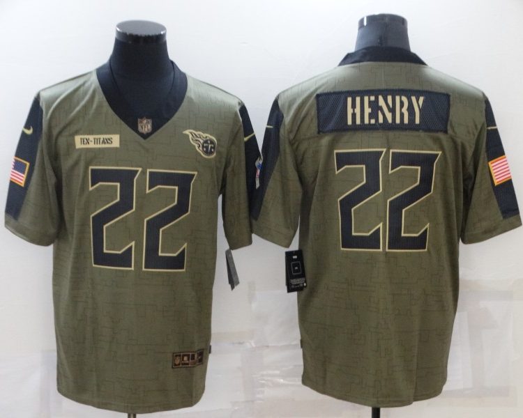 Men's Tennessee Titans Derrick Henry #22 Brown Jersey