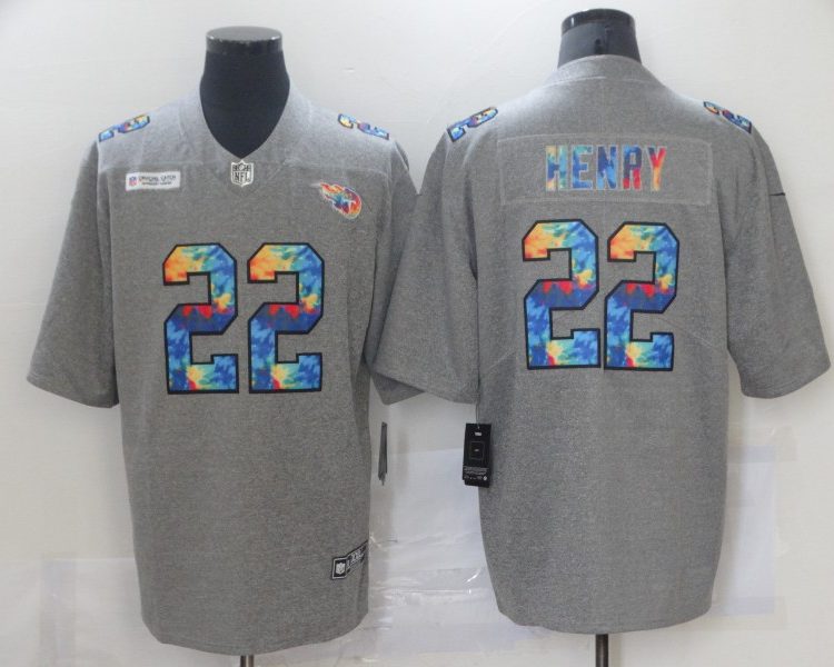 Men's Tennessee Titans Derrick Henry #22 Gray Jersey