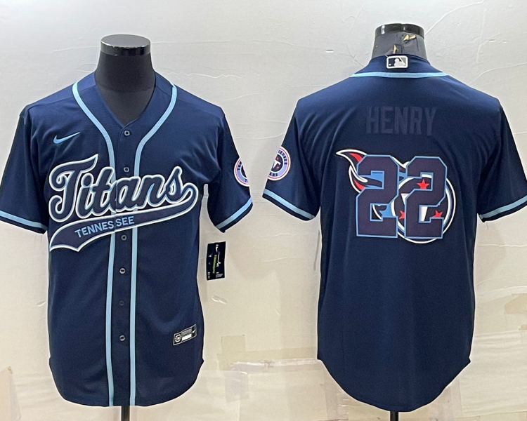 Men's Tennessee Titans Derrick Henry #22 Navy Jersey