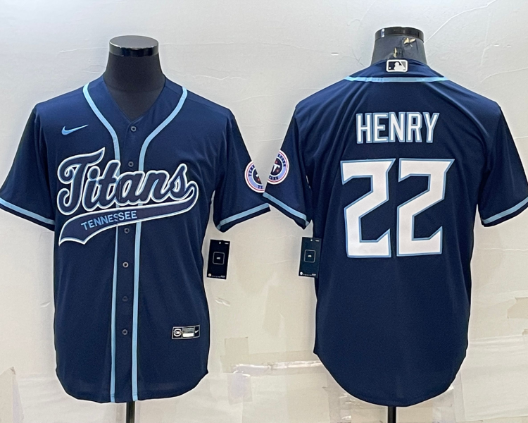 Men's Tennessee Titans Derrick Henry #22 Navy Jersey