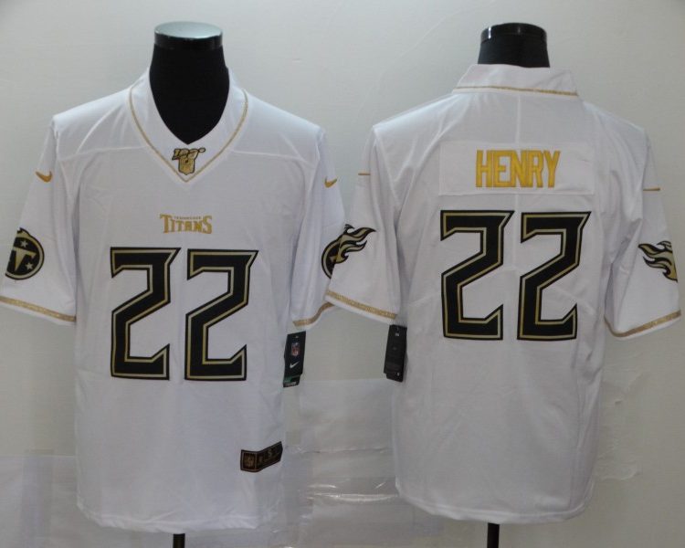 Men's Tennessee Titans Derrick Henry #22 White Jersey