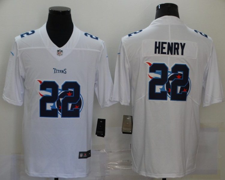 Men's Tennessee Titans Derrick Henry #22 White Jersey