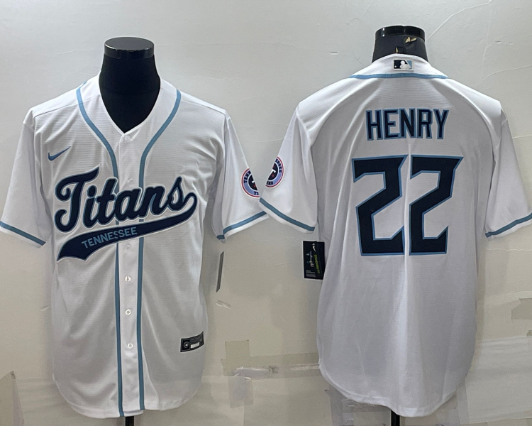 Men's Tennessee Titans Derrick Henry #22 White Jersey