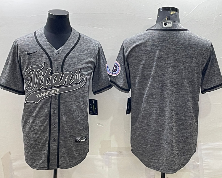 Men's Tennessee Titans Gray Blank Jersey