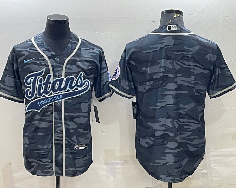 Men's Tennessee Titans Gray Camouflage Blank Jersey