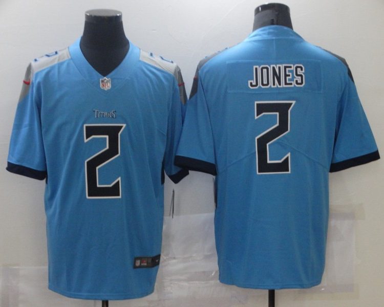 Men's Tennessee Titans Julio Jones #2 Light Blue Jersey