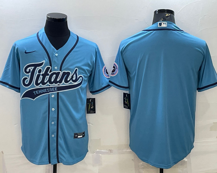 Men's Tennessee Titans Light Blue Blank Jersey