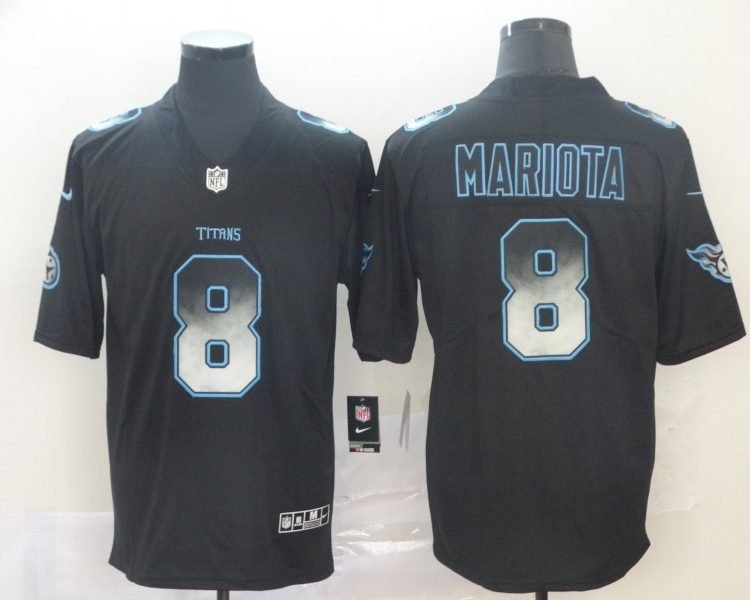 Men's Tennessee Titans Marcus Mariota #8 Black Jersey