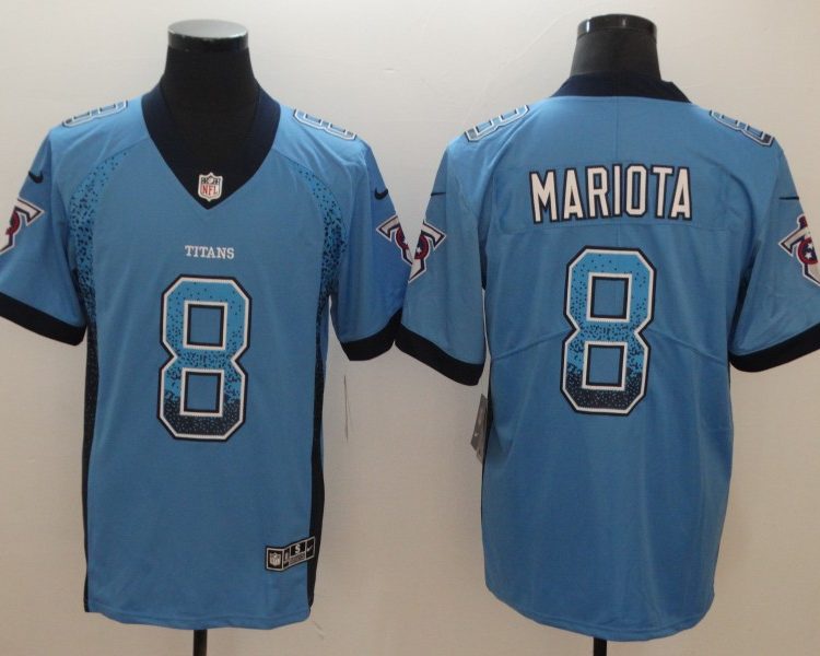 Men's Tennessee Titans Marcus Mariota #8 Blue Jersey