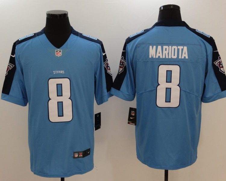 Men's Tennessee Titans Marcus Mariota #8 Blue Jersey
